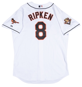2001 Cal Ripken Jr. Game Used Baltimore Orioles Home Jersey With American League 100 SEASONS Patch - Final Season (Ripken LOA)